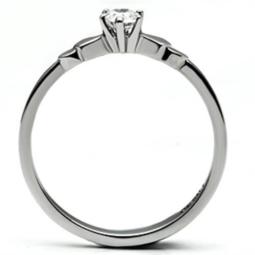 Stainless Steel Solitaire Ring