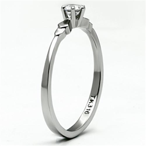 Stainless Steel Solitaire Ring