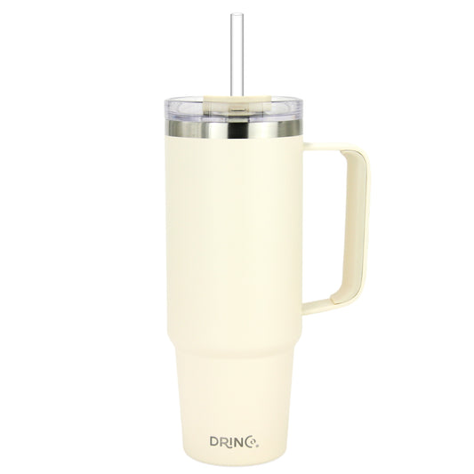 Drinco 30oz BugSur Tumbler with Handle (Oatmilk)